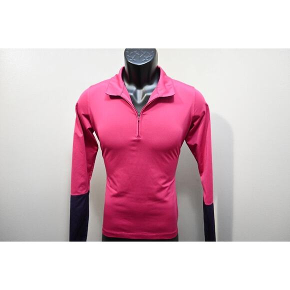 Nike Golf 1/4 Zip Dri Fit Tour Performance Pink Athletic Jacket Womens Medium - Picture 1 of 10